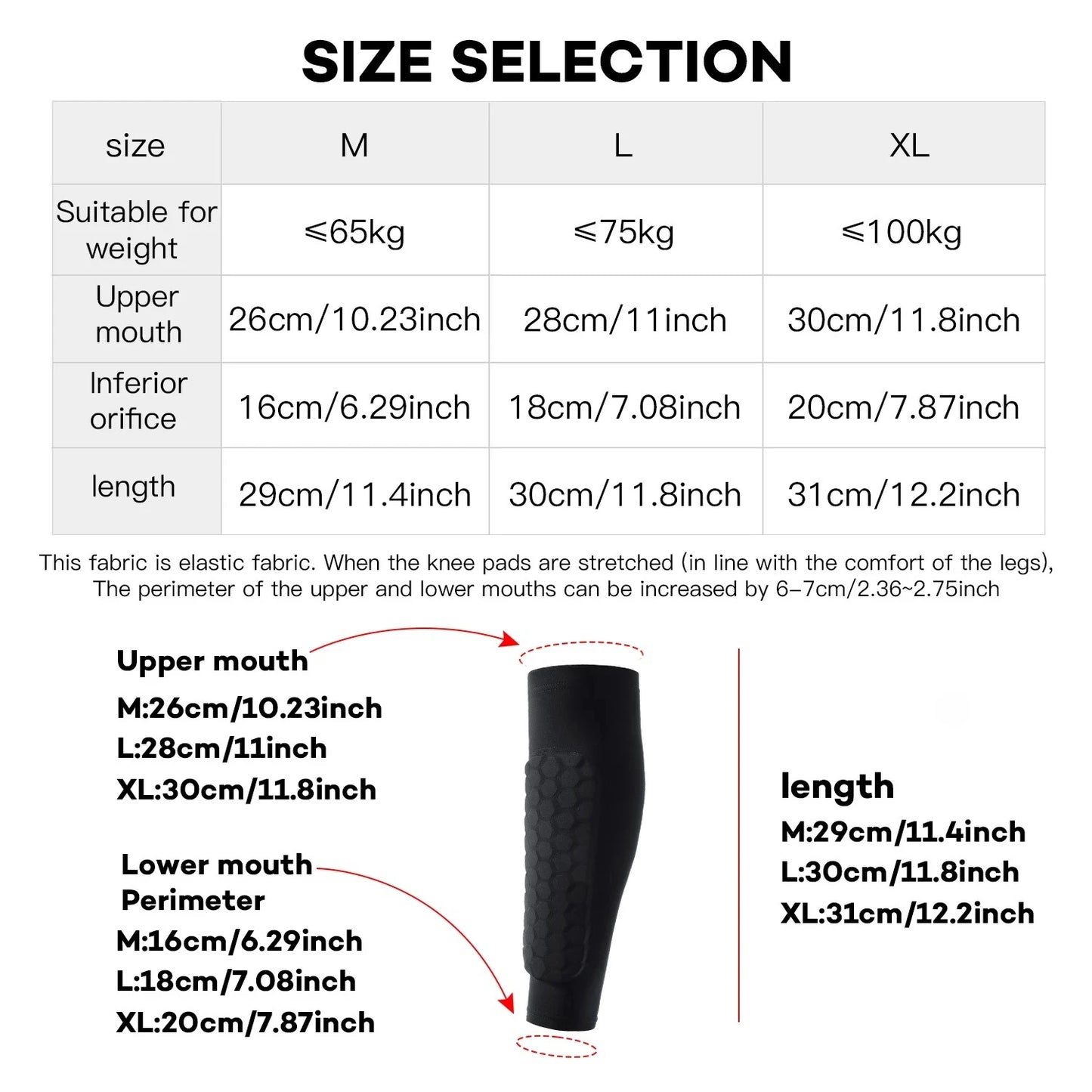 Ski Shin Guard Sleeves Pair
